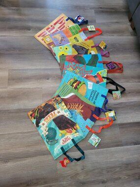 Trader Joe's Reusable Shopping Bags NWT Lot of 8